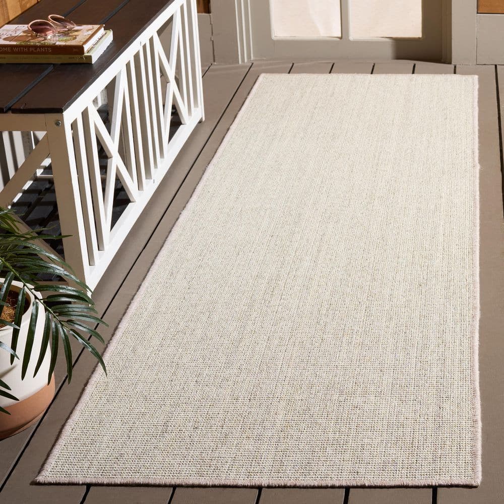 Natural Fiber 3 ft. x 6 ft. Marble/Gray Modern Solid Color Runner Rug price history on PriceWatchPro