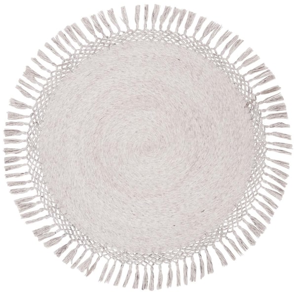 SAFAVIEH Sahara Beige 5 ft. x 5 ft. Round Solid Area Rug