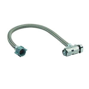 1/2 in. Nominal Push Connect x 1/2 in. FIP x 20 in. SpeediOne Braided Faucet Connector and 1/4-Turn Angle Valve