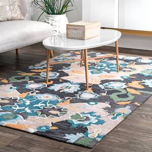 Felicity Bohemian Abstract Navy 6 ft. x 9 ft. Area Rug