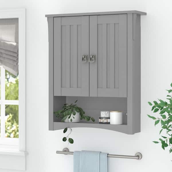 Salinas 23.7 in. W x 6.61 in. D x 27.99 in. H Bathroom Storage Wall Cabinet in Cape Cod Gray