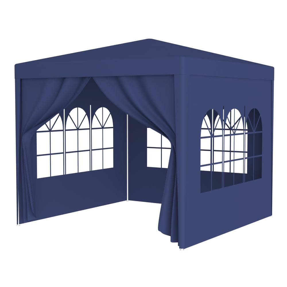 10 ft. x 10 ft. Party Tent Outdoor Heavy Duty Gazebo Wedding Canopy with 4 