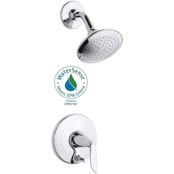 KOHLER Refinia 1-Handle Shower Faucet Trim Kit with Push-Button Diverter in Polished Chrome (Valve Not Included)