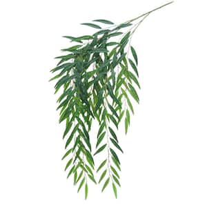 54 in. Artificial Weeping Willow Eucalyptus Leaf Hanging Plant Greenery Foliage Spray Branch (Set of 3)