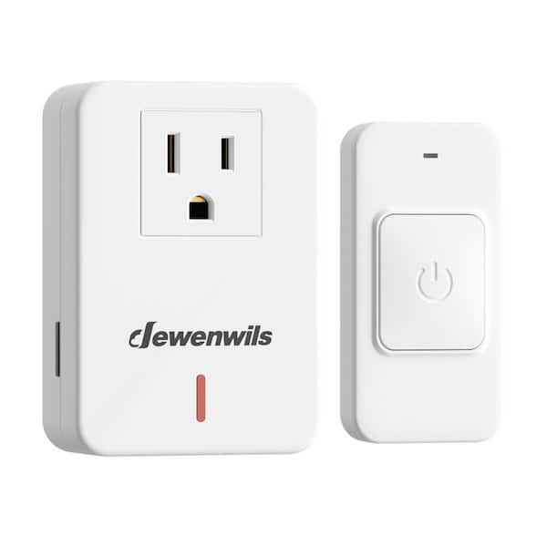 DEWENWILS Indoor Remote Control Outlet, Expandable Remote Light Switch, Wireless On Off Power Switch, 100ft RF Range,For Ceiling Lights, Fans, Lamps