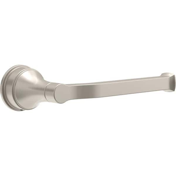 Unbranded Faryn Wall Mounted Single Post Toilet Paper Holder Bath Hardware Accessory in Brushed Nickel