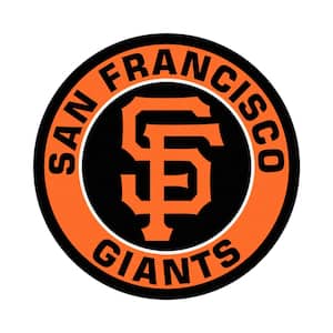 MLB San Francisco Giants Orange 2 ft. x 2 ft. Round Area Rug