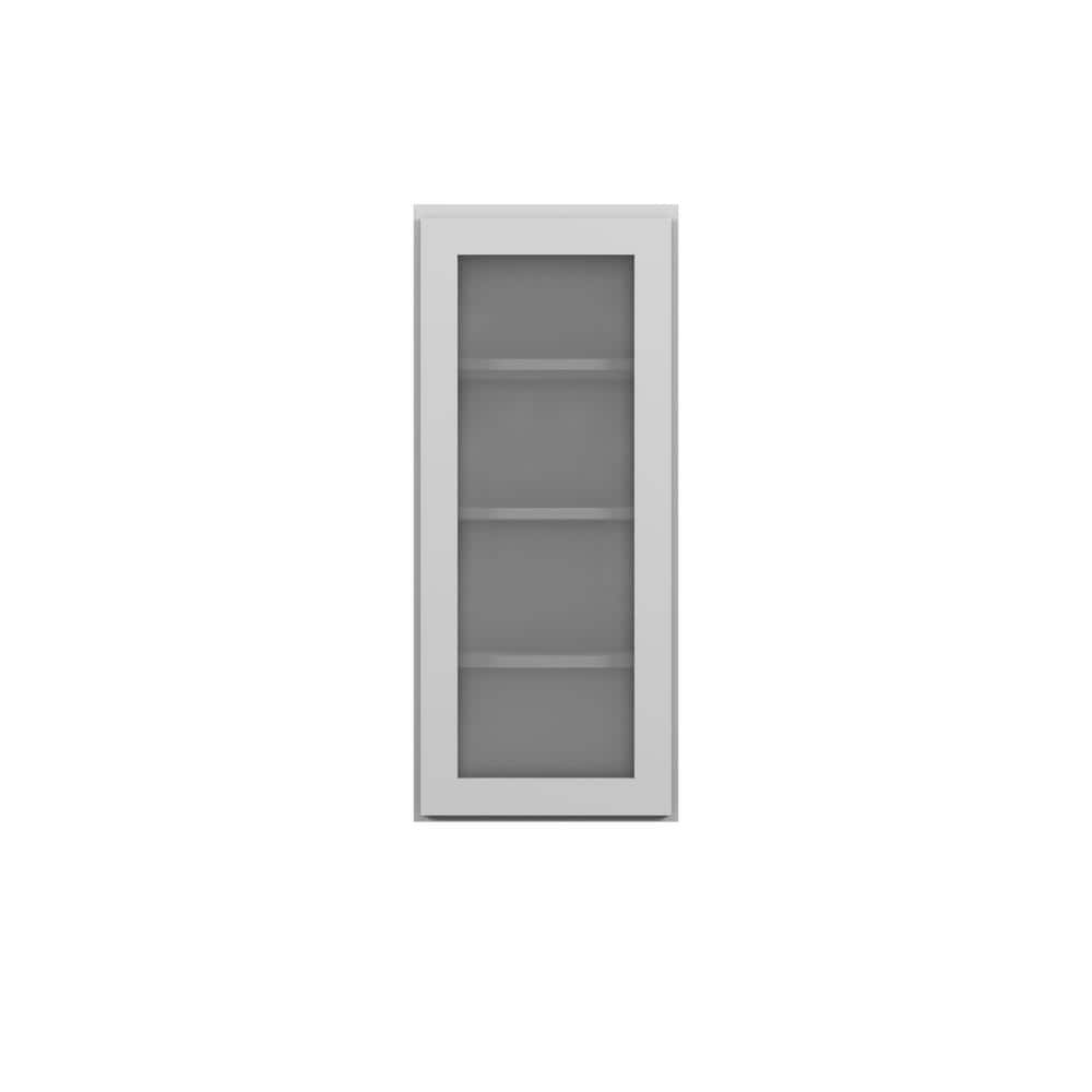 Bedford Shaker 15 in. W x 42 in. H x 12 in. D in Painted White Plywood Assembled Glass Door Wall with Finished Interior price history on PriceWatchPro