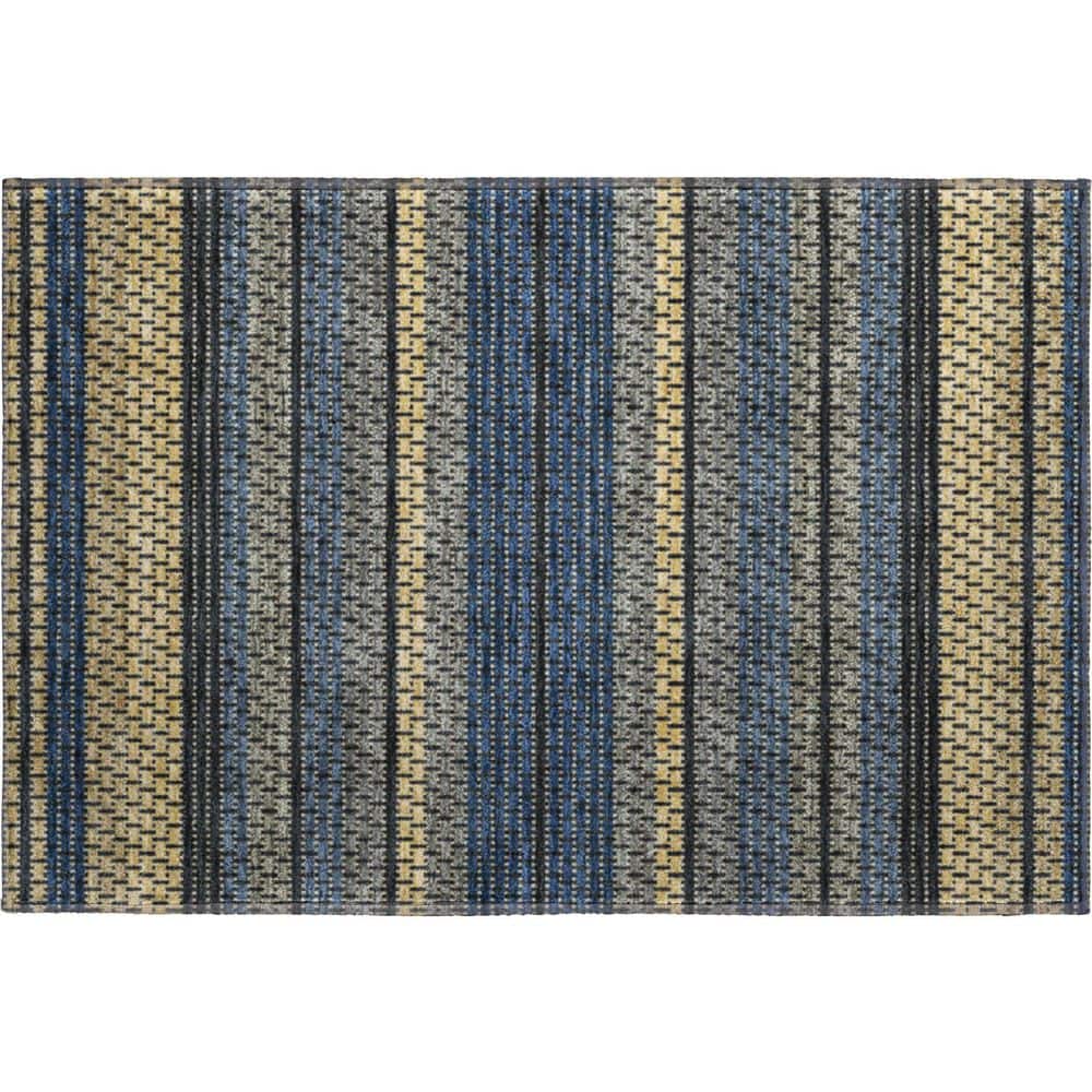 Mayfield Premium Machine Washable Abstract AMF2427 Navy 2 ft. x 3 ft. Accent Rug price history on PriceWatchPro