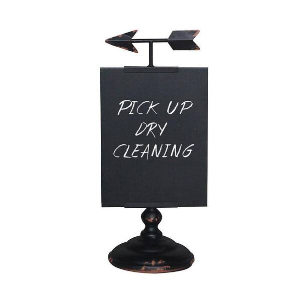 Unbranded Black Chalkboard with Decorative Arrow Stand