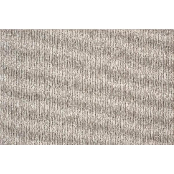 Natural Harmony Tidal Tweed - Quartz - Gray 13.2 ft. 39.23 oz. Wool Loop Installed Carpet