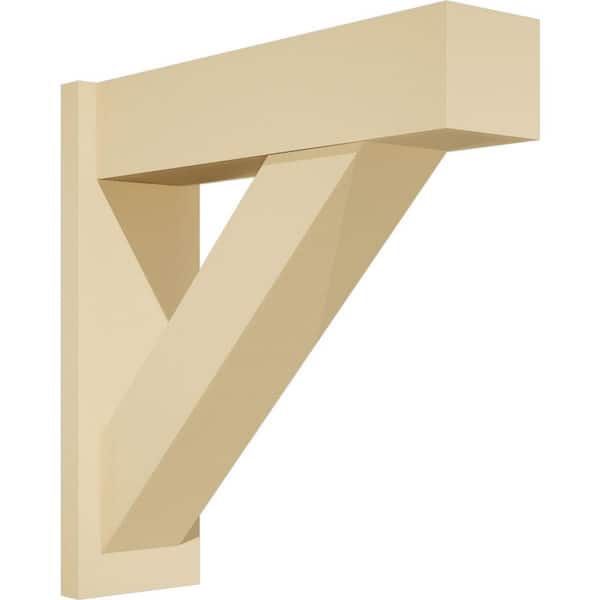 Ekena Millwork Traditional 7 in. W x 24 in. H x 24 in. D Signature Urethane Polyurethane Outlooker with Block Ends