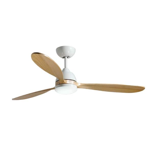 TroposAir Koho 52 in. Integrated LED Pure White Ceiling Fan with Light with Remote Control