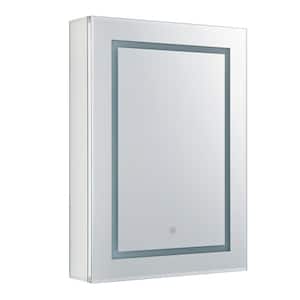 Helai-LED 20 in. H 28 in. Recessed or Surface Mount Medicine Cabinet with Mirror