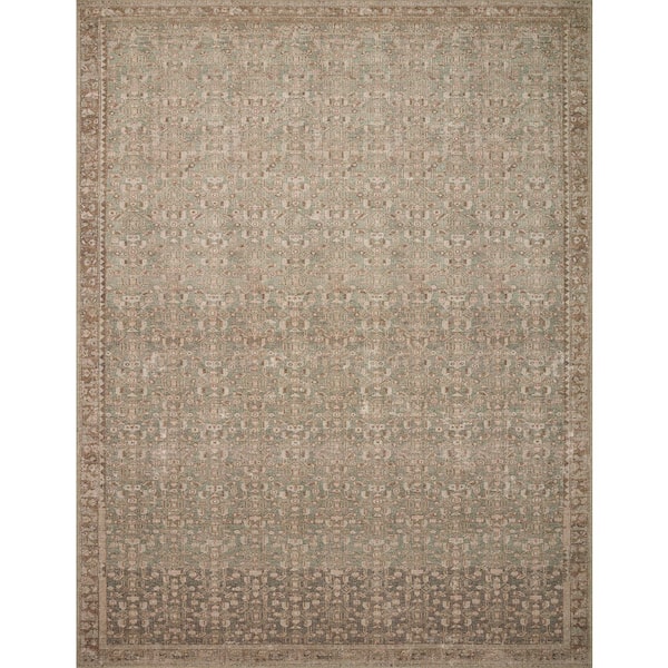 Angela Rose Aubrey 10 ft. x 14 ft. Sage / Bark Traditional Area Rug
