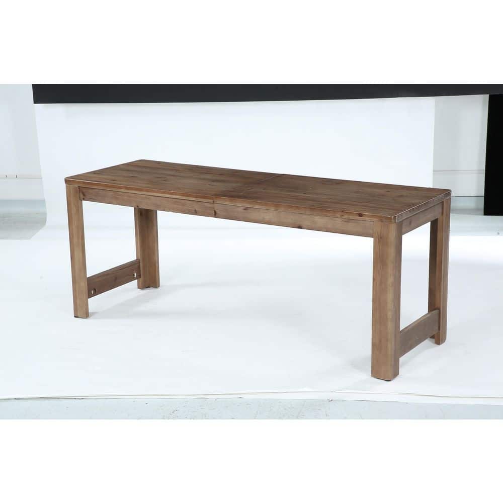 Roesler Solid Wood 78.7 in. Sled Rectangle Brown Dining Table, Extra Long Farmhouse Dining Table for 8