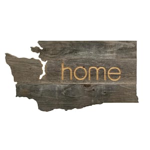 Large Rustic Farmhouse Washington Home State Reclaimed Wood Wall Art