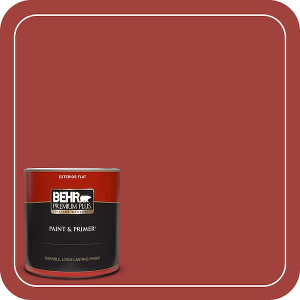BEHR PREMIUM PLUS 1 qt. Home Decorators Collection #HDC-SM16-12 Tomato Slices Flat Exterior Paint & Primer