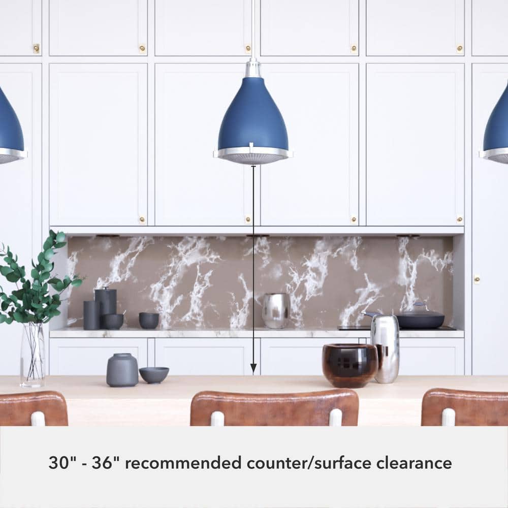 Hunter Bluff View Indigo Blue LED Dome Pendant Light