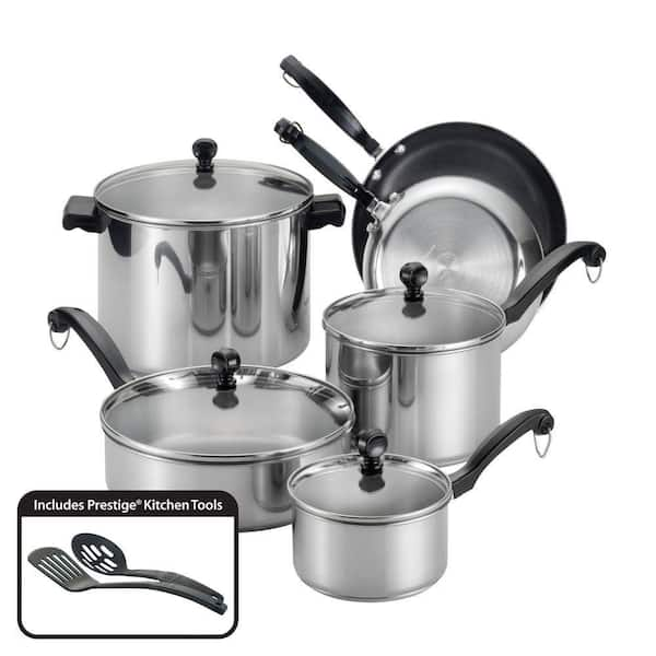 Farberware Classic Series II 12-Piece Stainless Steel Cookware Set with Lids