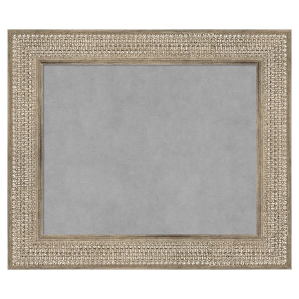 Amanti Art Trellis Silver 26 in. x 22 in Framed Magnetic Board
