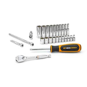 1/4 in. Drive 12-Point SAE 90-Tooth Ratchet and Socket Mechanics Tool Set (26-Piece)