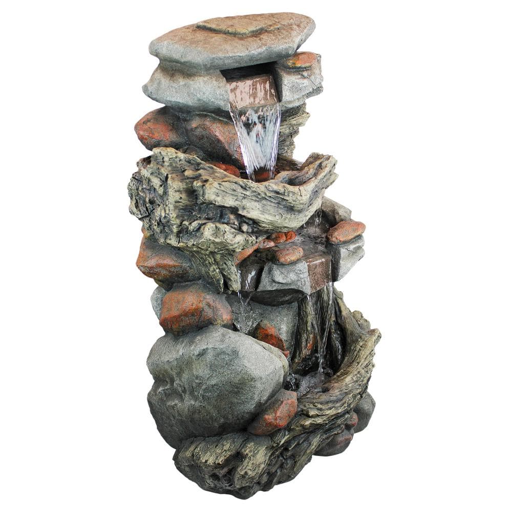 Design Toscano Cathedral Rocks Cascading Waterfall Stone Bonded Resin  Garden Fountain DW172122 - The Home Depot