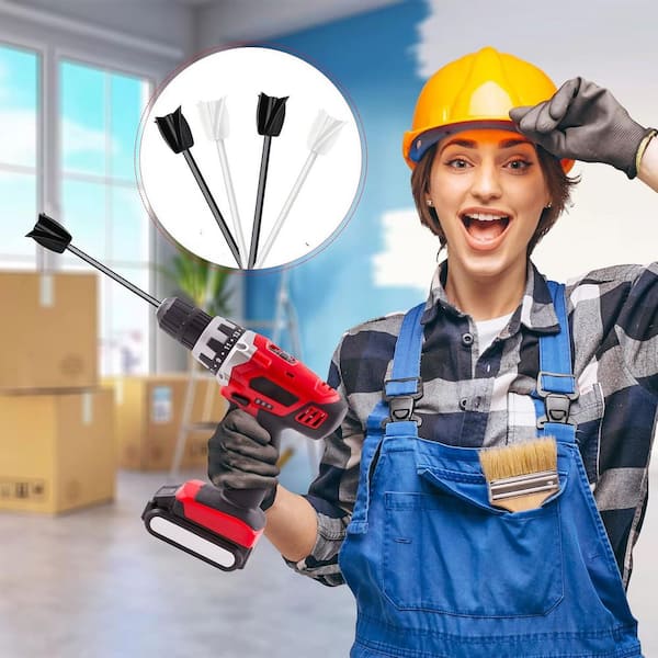 4-Pieces Resin Mixer Paddles for Drill Epoxy Mixer Attachment Paint Stirrer for Resin Epoxy Silicone Molds Mixing