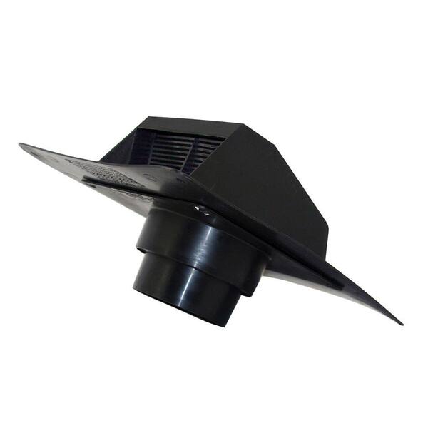Speedi-Products 4 in. - 5 in. Heavy Duty Plastic Roof Exhaust Cap in Black for Bath Exhaust Systems