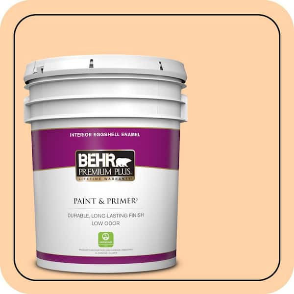 BEHR PREMIUM PLUS 5 gal. #P220-3 Tropical Fruit Eggshell Enamel Low Odor Interior Paint & Primer