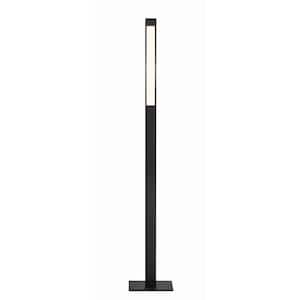Kovacs 47.44 in. Anodized Brushed Black Modern 1-Light Dimmable LED Standard Floor Lamp for Home Office or Living Room