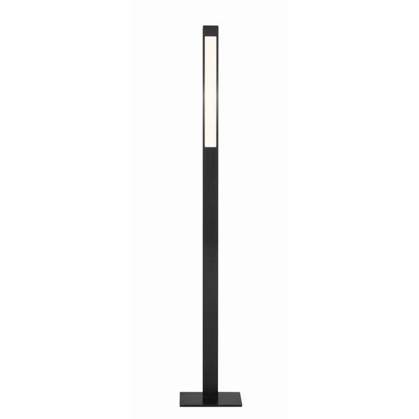 George Kovacs Kovacs 47.44 in. Anodized Brushed Black Modern 1-Light Dimmable LED Standard Floor Lamp for Home Office or Living Room
