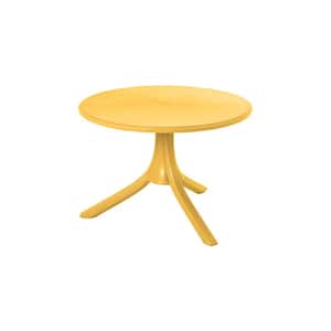 Seattle Gold Round Resin 2-in-1 Side Table