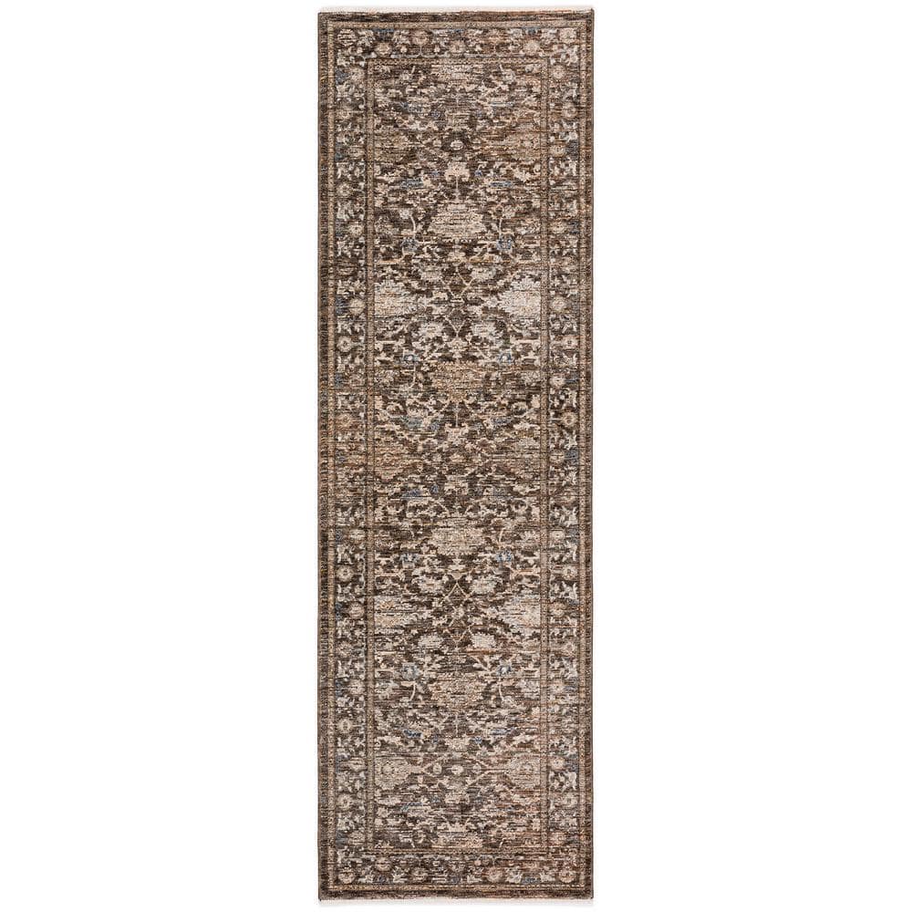 Yarra  2 ft. 3 in. x 7 ft. 10 in. Brown Vintage Runner Rug