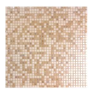 Galaxy Iridescent Pink Square Mosaic 0.3125 in. x 0.3125 in. Glass Decorative Pool Floor Wall Tile  (15 sq. ft.)