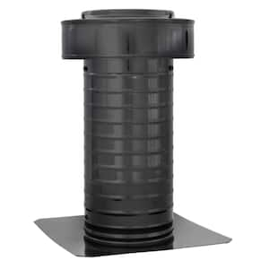 Keepa Vent 6 in. Dia Aluminum Roof Vent for Flat Roofs in Black