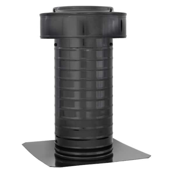 null Keepa Vent 6 in. Dia Aluminum Roof Vent for Flat Roofs in Black
