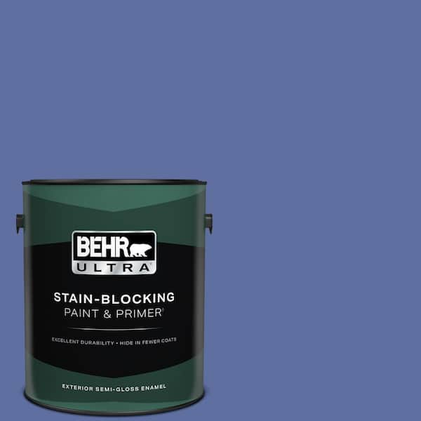 BEHR ULTRA 1 gal. #610B-6 Stained Glass Semi-Gloss Enamel Exterior Paint & Primer