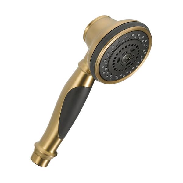Delta 3-Spray Wall Mount Handheld Shower Head 1.75 GPM in Champagne Bronze