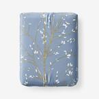 Company Cotton Thistle Blue 300-Thread Count Bamboo Sateen Full Fitted Sheet