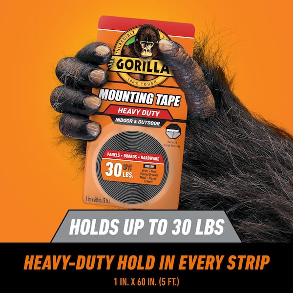 1 in. x 1.67 yd. Black Heavy Duty Mounting Tape