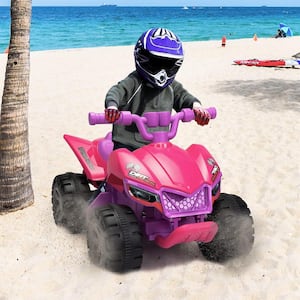 6-Volt Electric Kids Ride On ATV Toddler 4 Wheeler ATV with Bluetooth and Sprayers, Pink