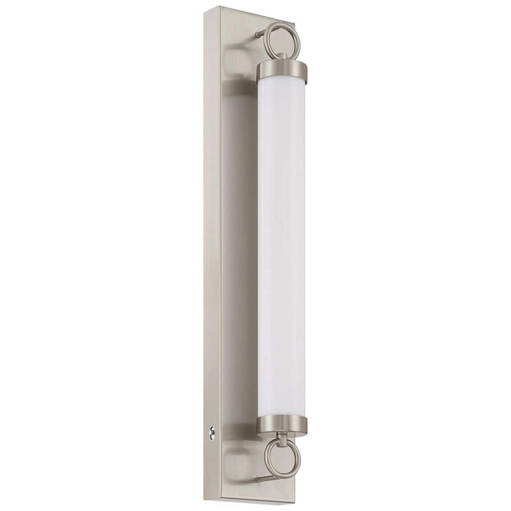 Numero Wet Black Eliza Modern 1-Light Brushed Steel Dimmable Wall Sconce with Glass Shade price history on PriceWatchPro