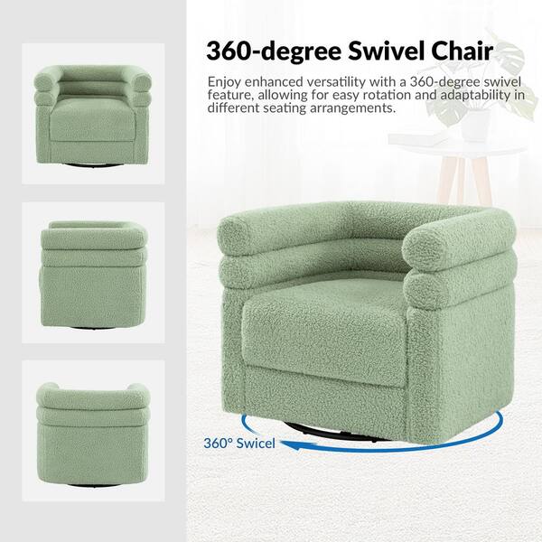 JAYDEN CREATION Regina Sage Modern Swivel Chair with 2