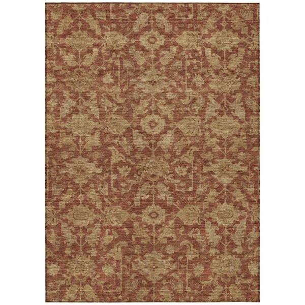 Chantille Machine Washable Indoor/Outdoor Abstract ACN2358 Paprika 3 ft. x 4 ft. Area Rug