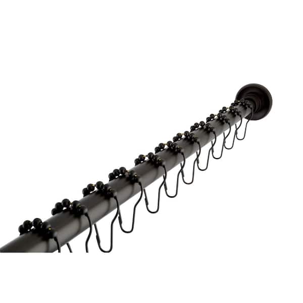 Kingston Brass Contemporary 60 in. to 72 in. Tension Shower Rod with Hooks in Oil Rubbed Bronze