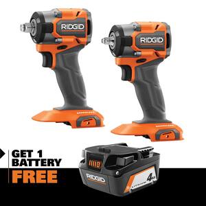 18V SubCompact Brushless 2-Tool Combo Kit with 3/8 in. Impact Wrench, 1/2 in. Impact Wrench, and FREE 4.0 Ah Battery