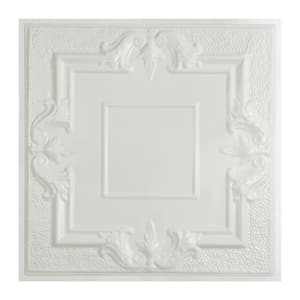 Niagara 2 ft. x 2 ft. Lay-in Tin Ceiling Tile in Matte White (20 sq. ft. / case of 5)