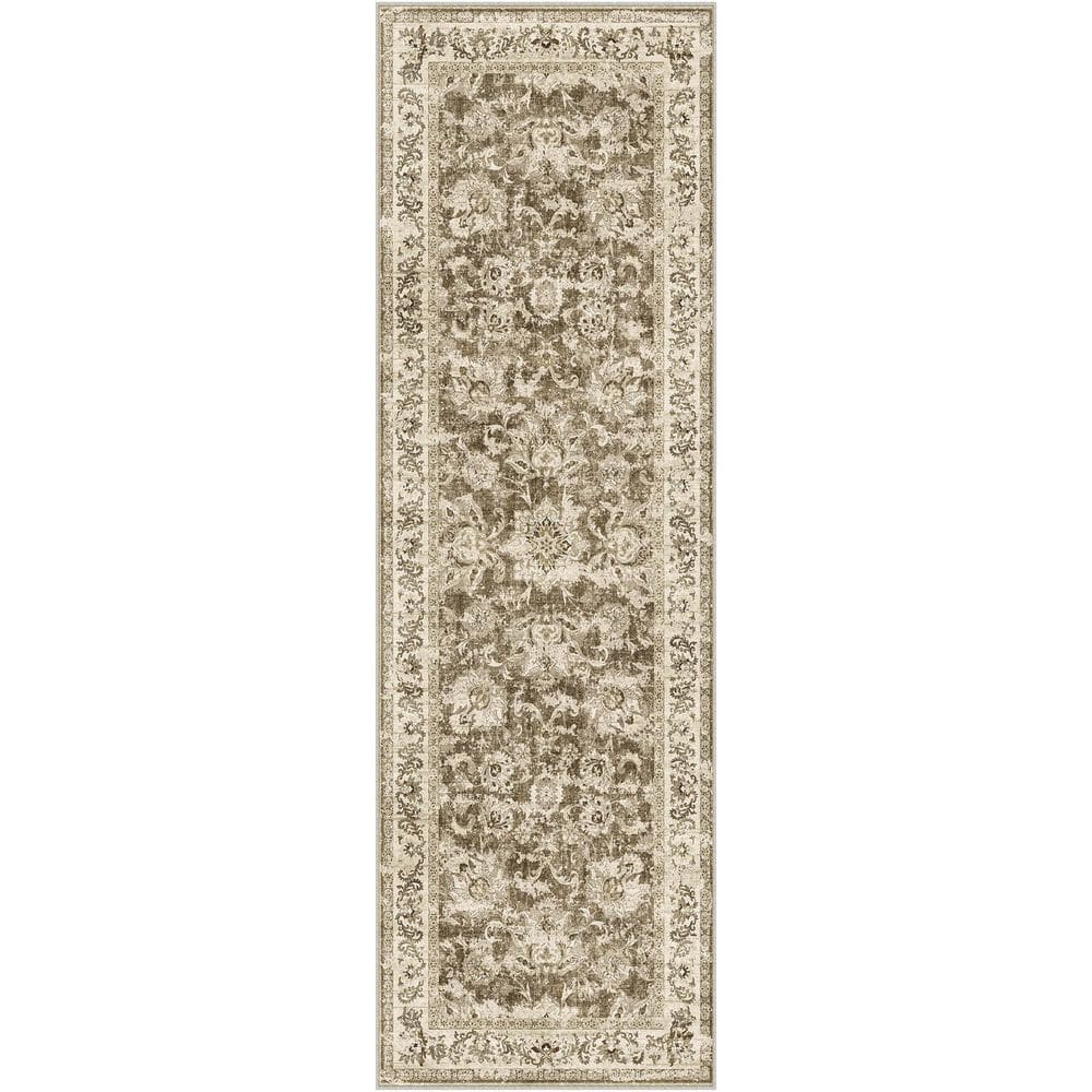 Romeo Brown 2 ft. x 8 ft. Vintage Medallion Distressed Runner Rug price history on PriceWatchPro