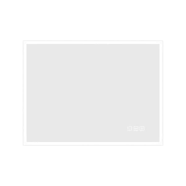 23.62 in. W x 31.49 in. H Rectangular Frameless Wall-Mounted Bathroom Vanity Mirror with Lights Anti Fog Touch Control